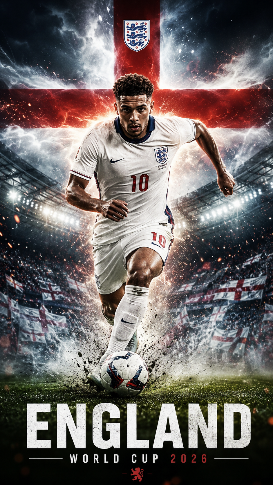 England World Cup 2026 Sprint Poster