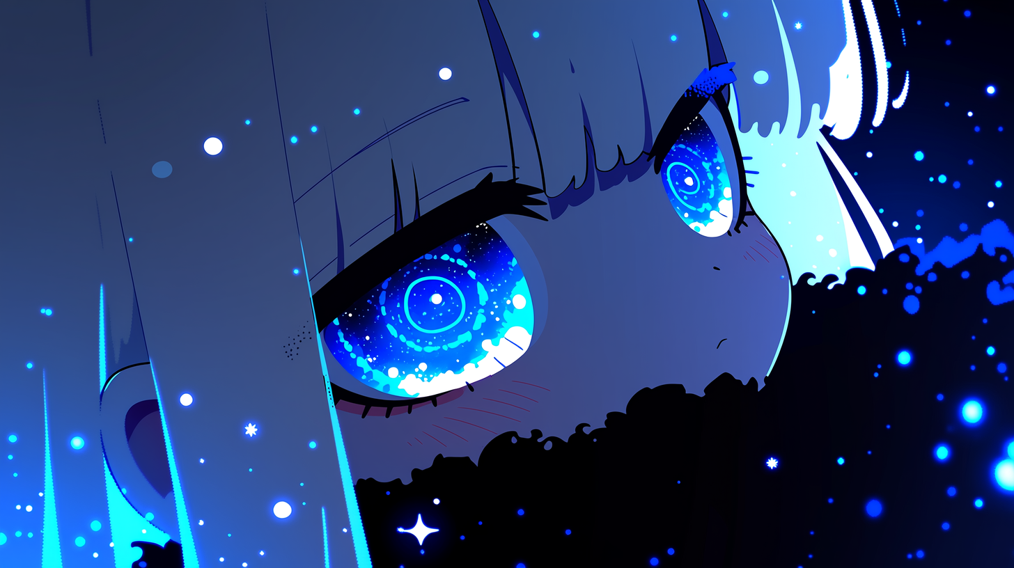Galaxy-Eyed Gothic Woman