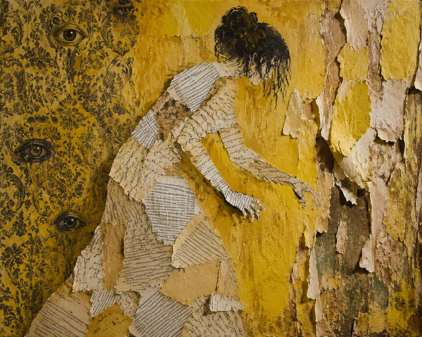 The Yellow Wallpaper Mixed-Media Collage