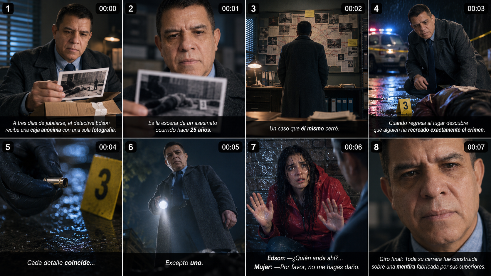 Detective Edson Cinematic Storyboard