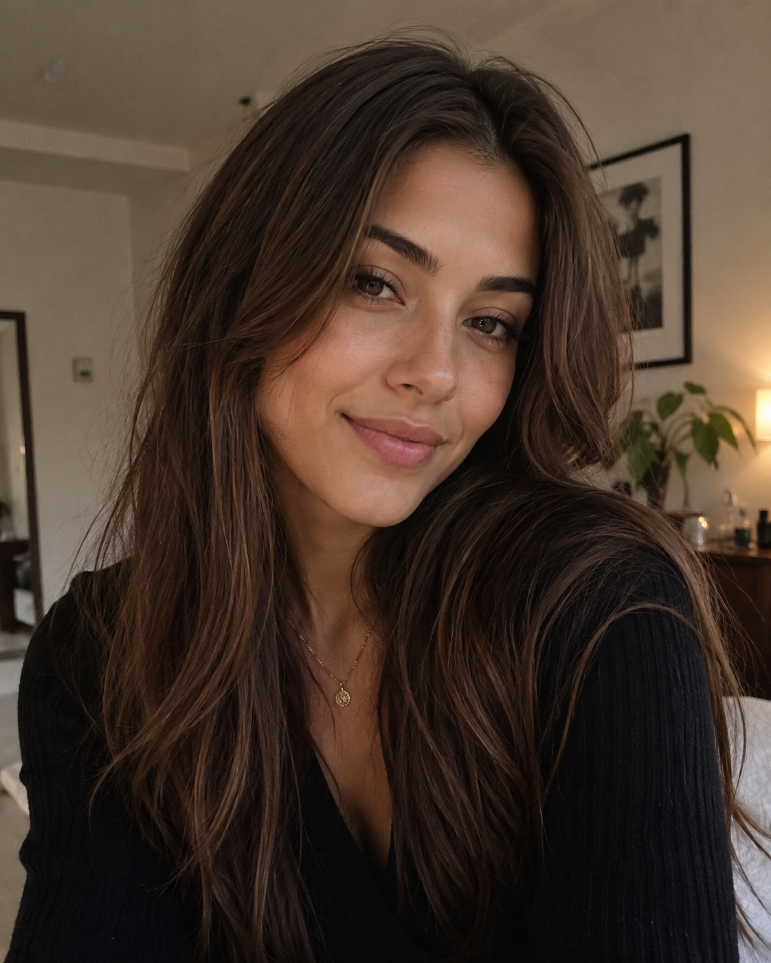 Mujer de cabello castaño
