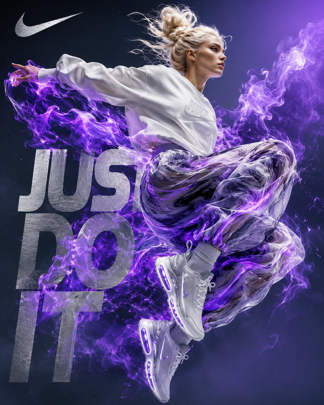 Nike-Inspired Athletic Leap Campaign