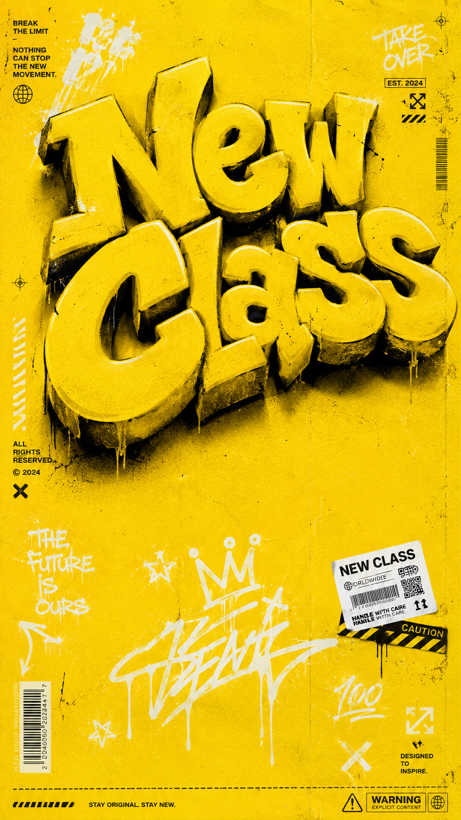 New Class Yellow Streetwear T-Shirt Graphic