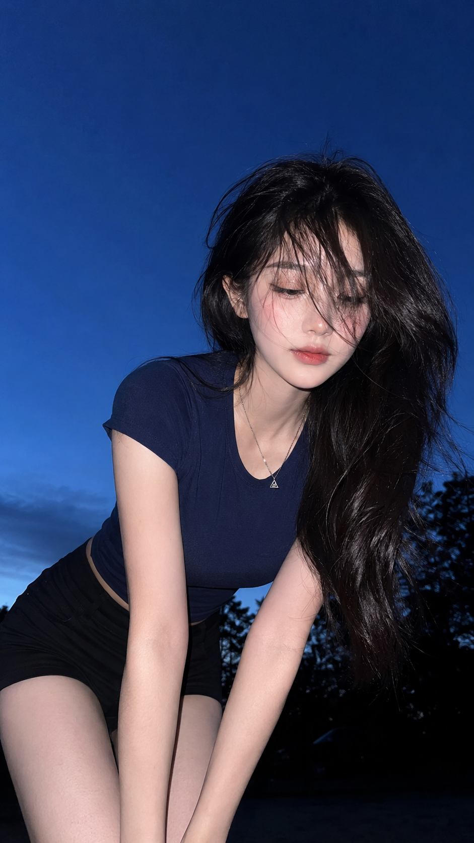 Blue-Hour Outdoor Flash Portrait