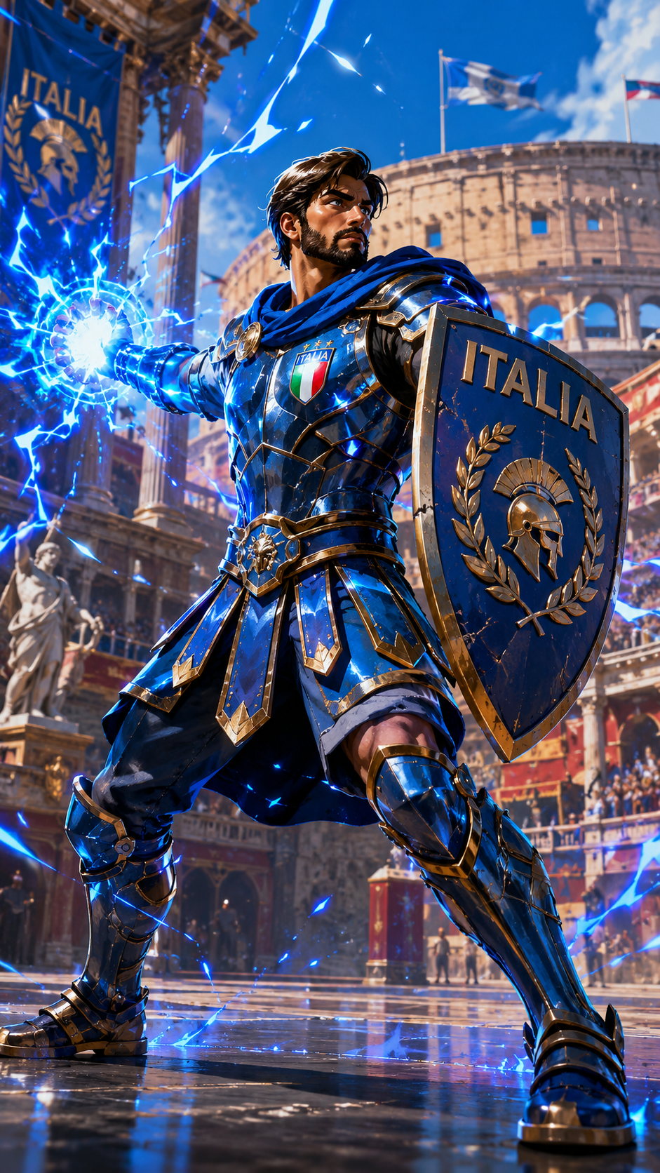 Capitán italiano como gladiador de Fortnite
