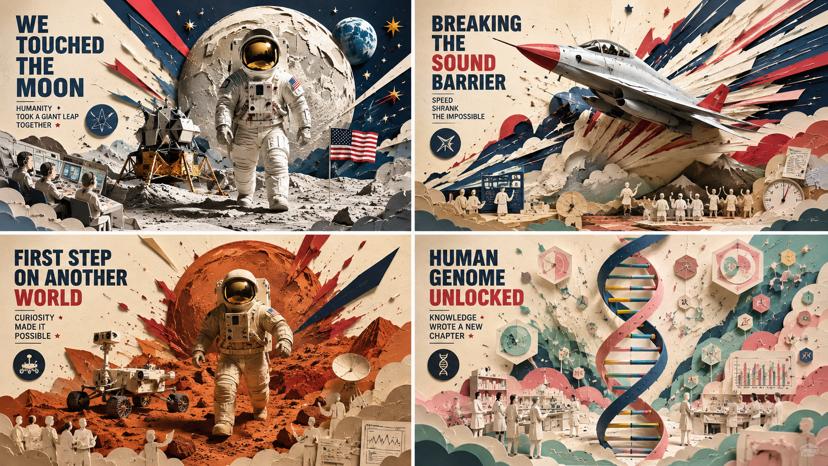 Four Historic Dream Days Commemorative Dioramas
