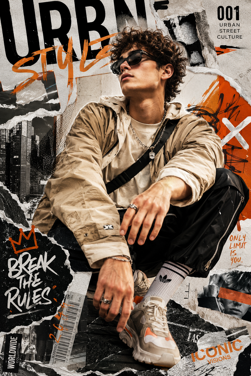 Urban Fashion Editorial Collage Poster