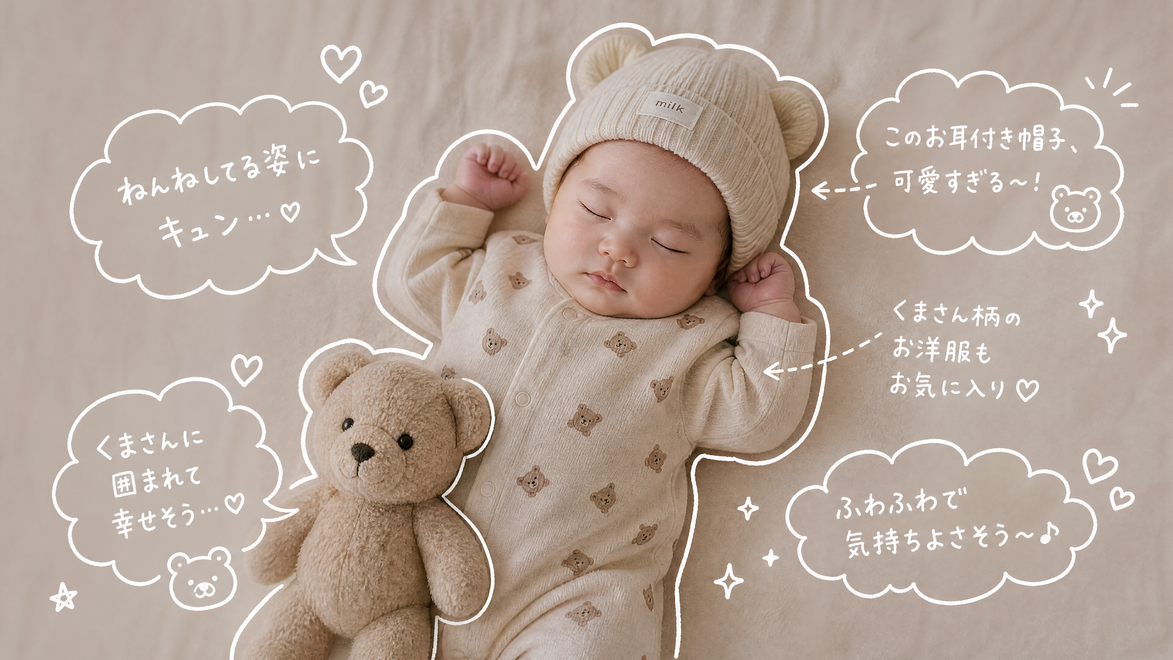 White Hand-Drawn Mom Photo Decorations