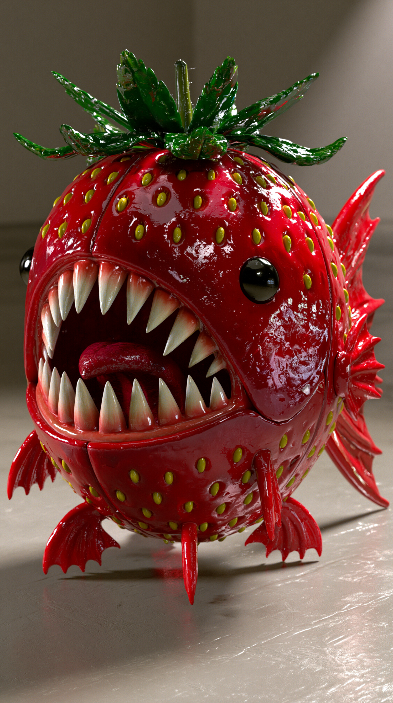 Piranha-Mouthed Strawberry Toy