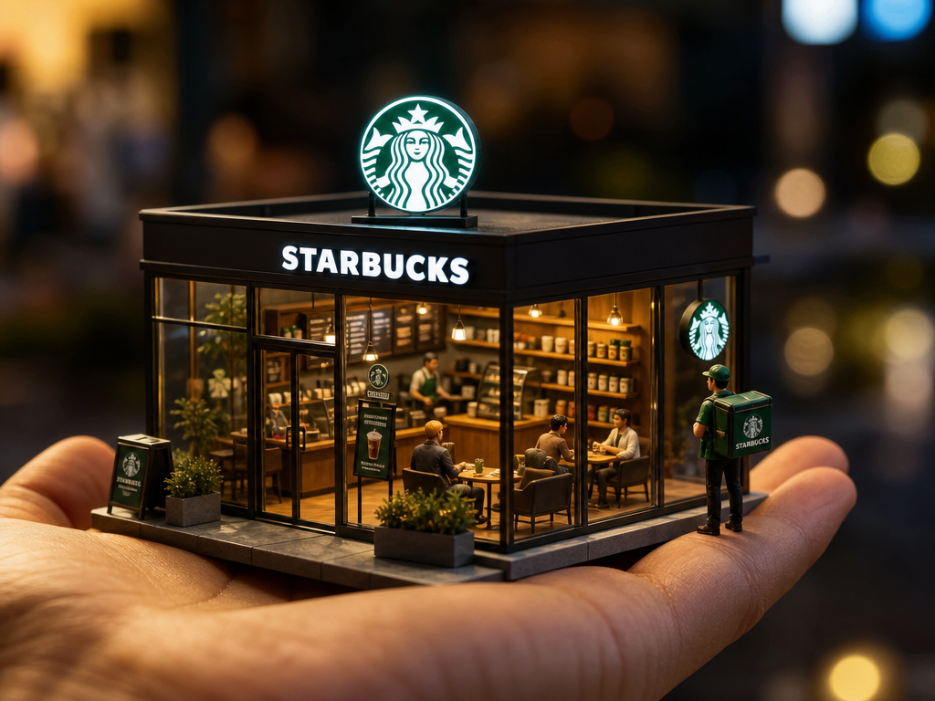 Miniature Brand Showroom on a Palm