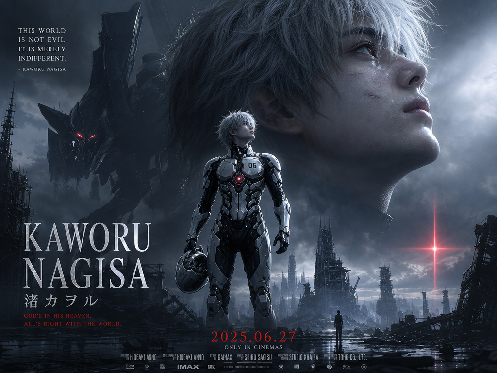 Kaworu Nagisa Apocalyptic Mecha Film Poster