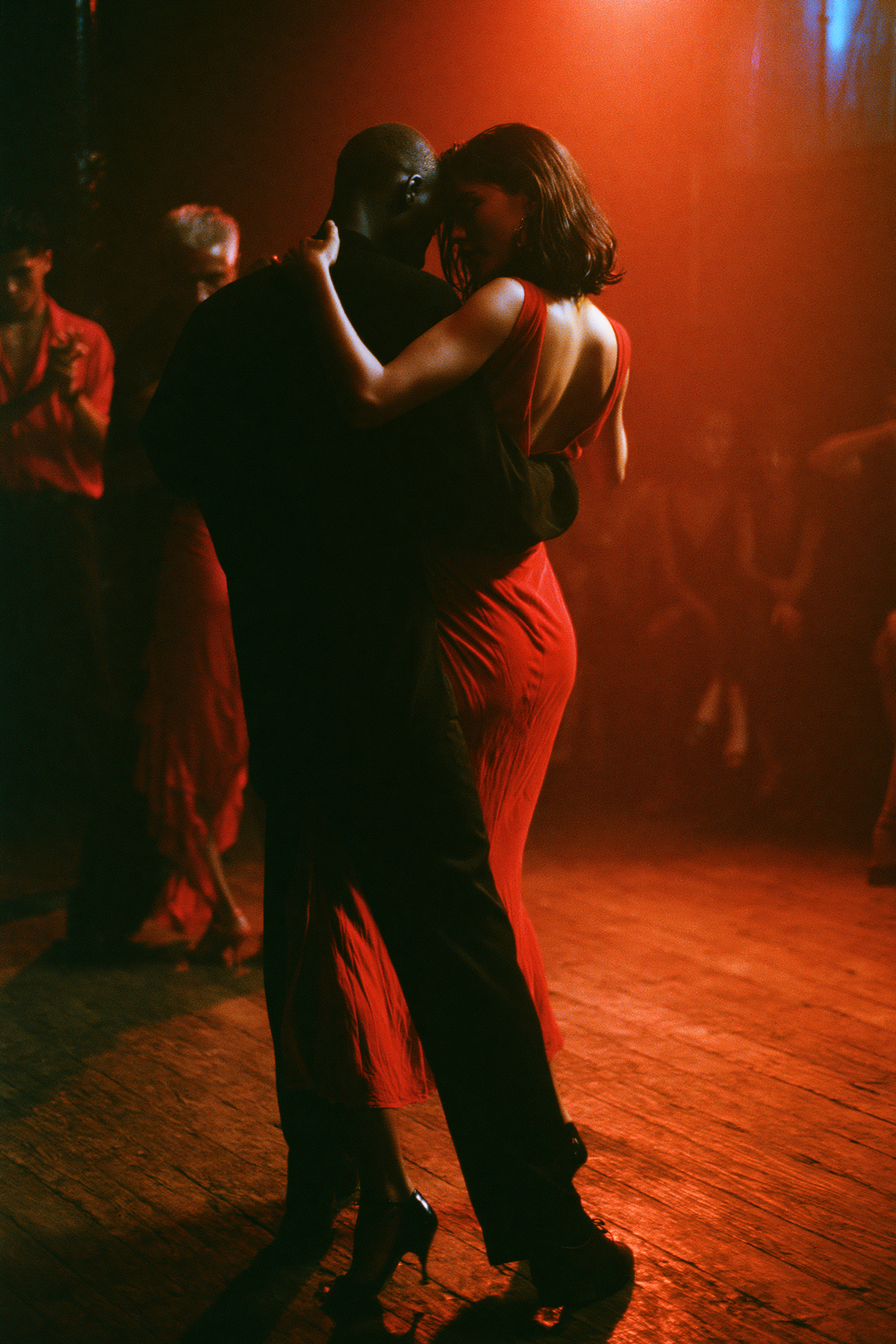 Couple Dancing Cuban Salsa at Night
