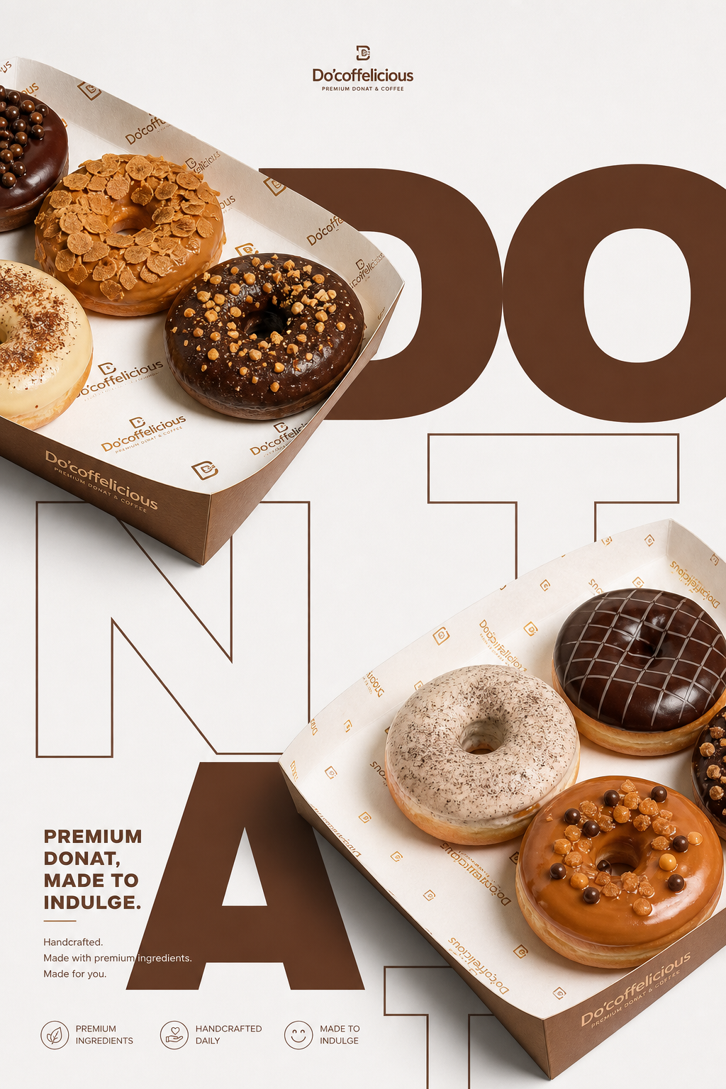 Premium Donut Advertising Poster