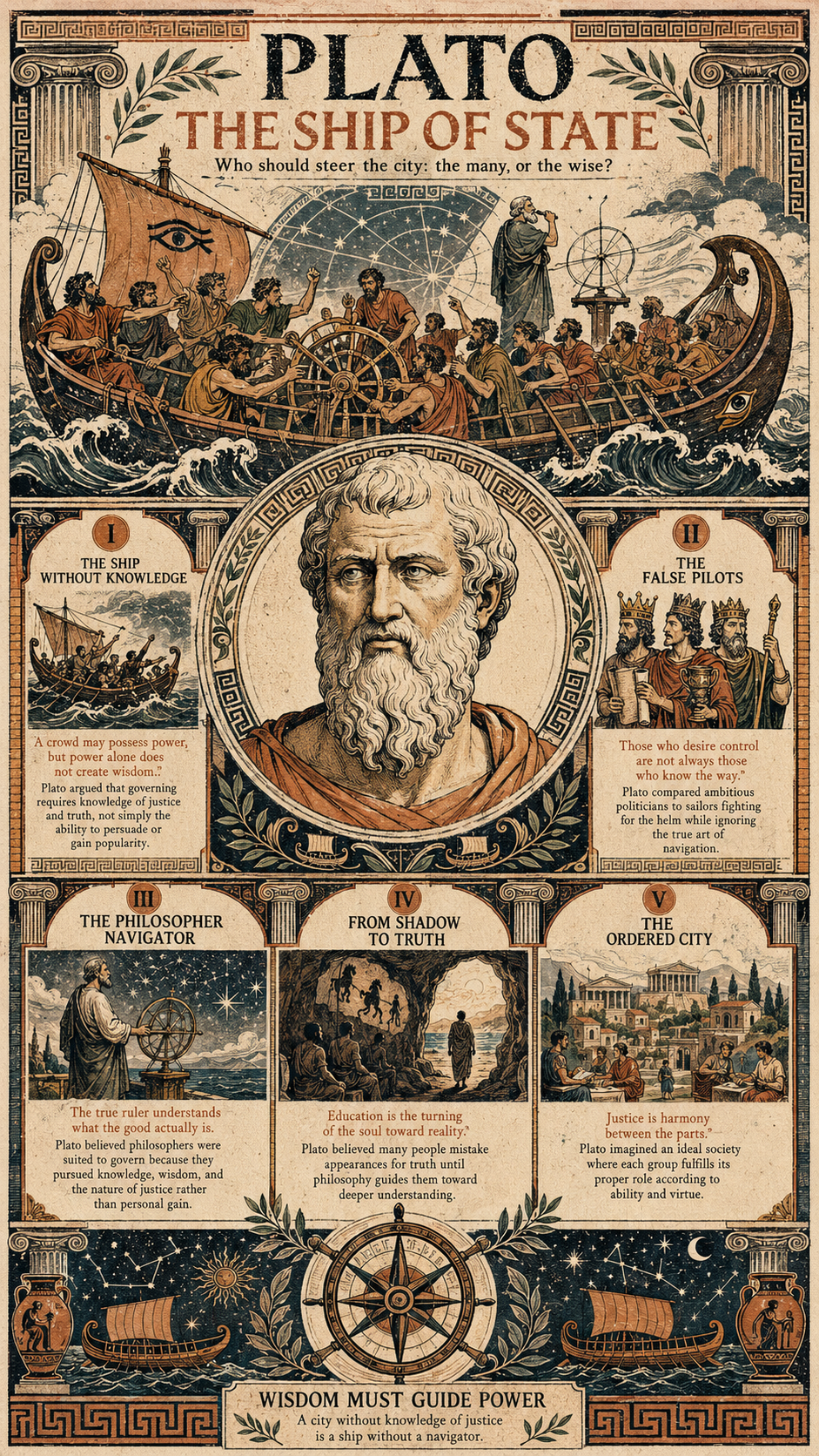 Plato’s Ship of State Risograph Poster
