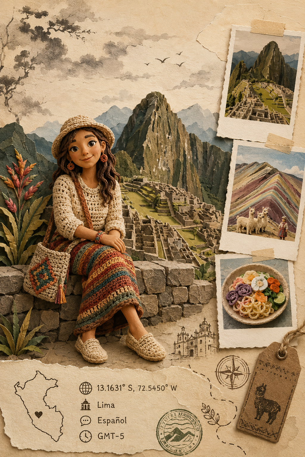Handcrafted Travel Diorama Poster Template
