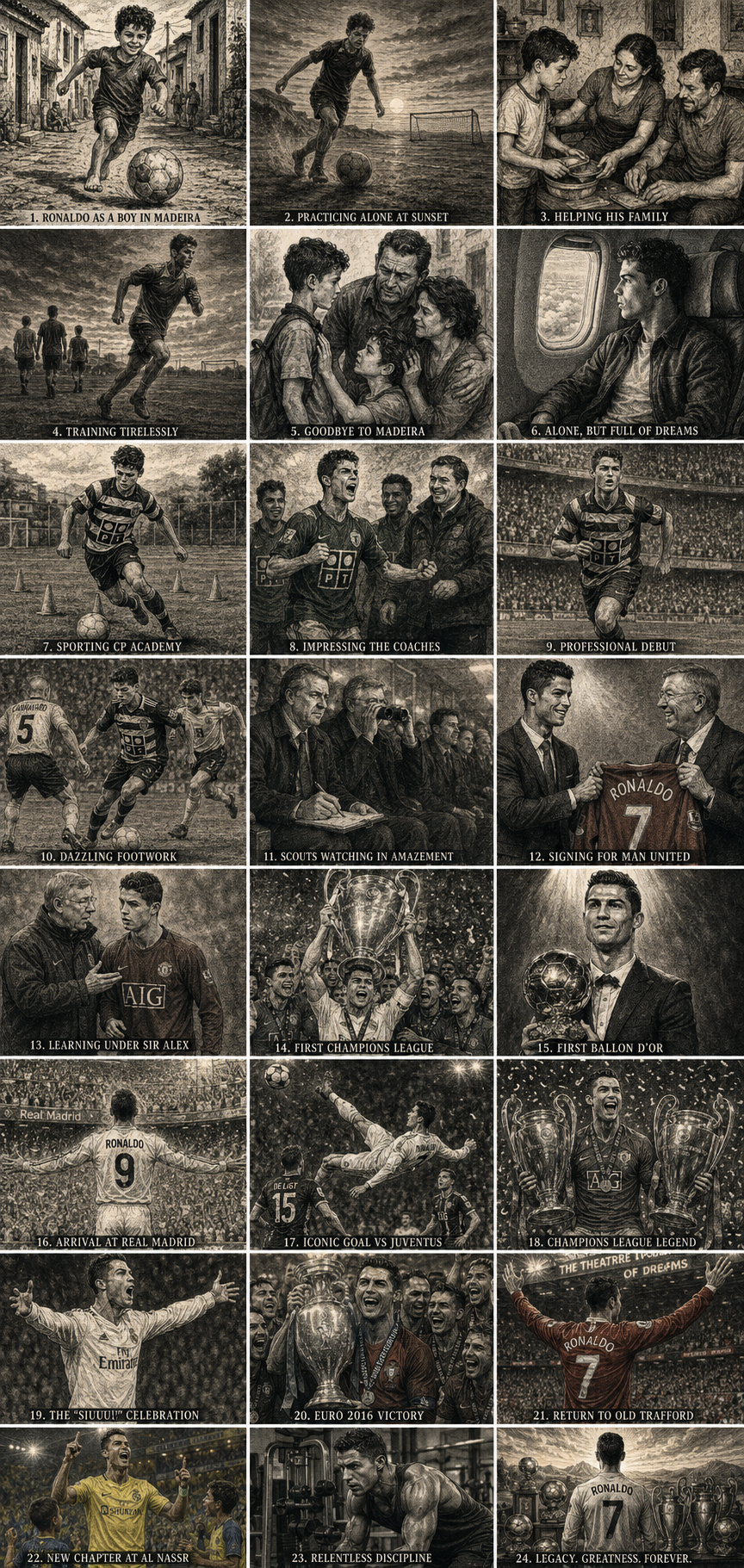 Cristiano Ronaldo’s Journey in Victorian Engravings