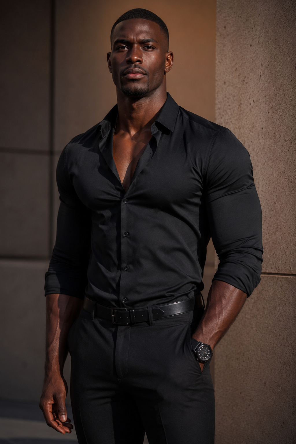 Tall Dark Man Portrait