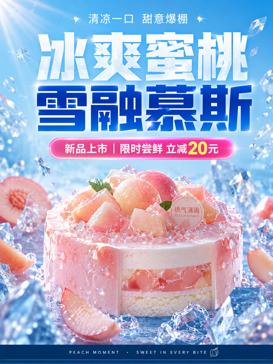 Peach Snowmelt Mousse Summer Promotion