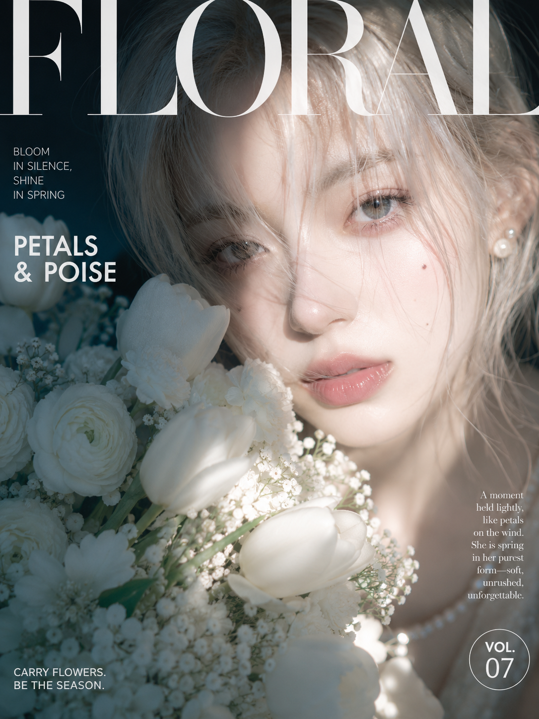 Plantilla íntima de portada de revista de moda