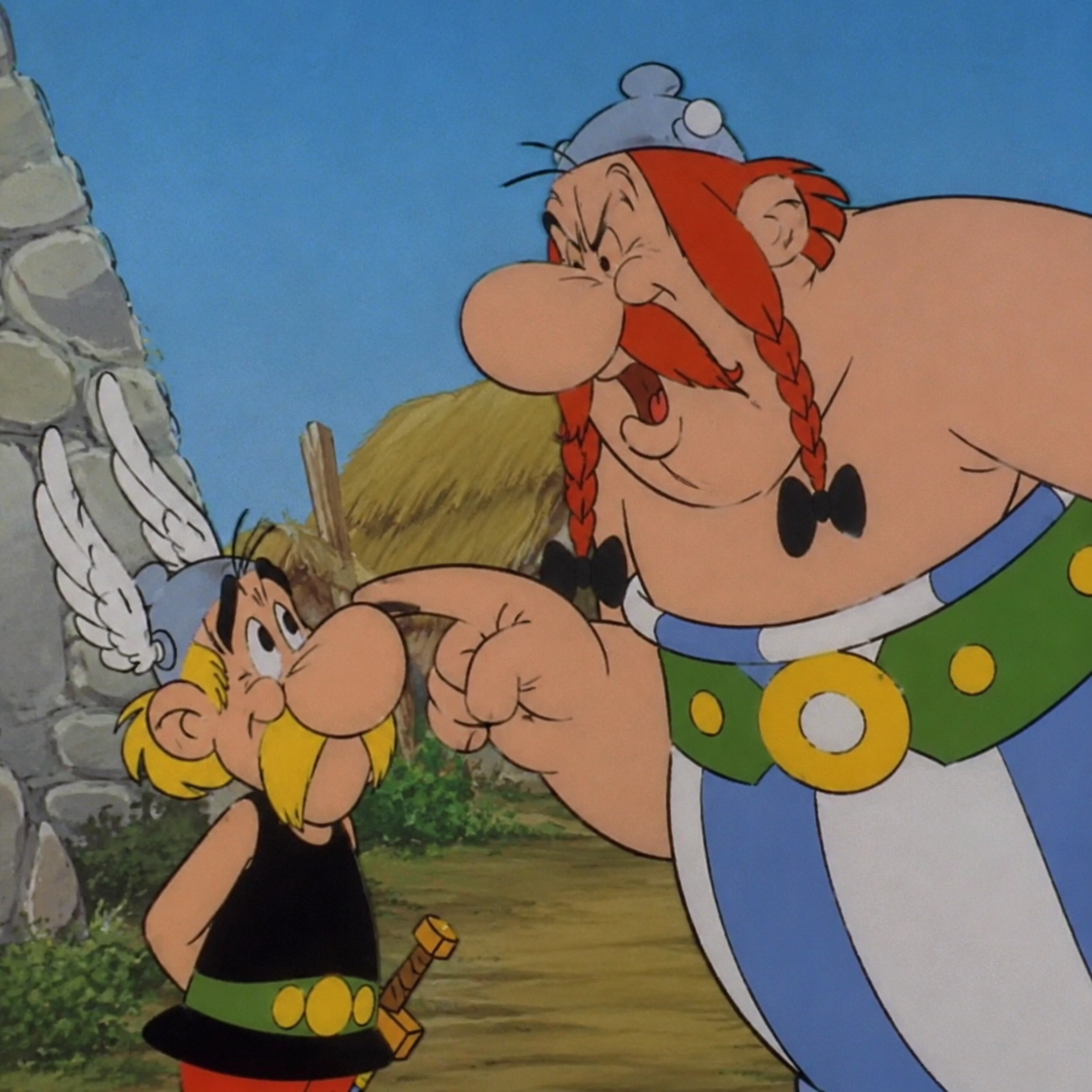 Asterix Scolded by Obelix