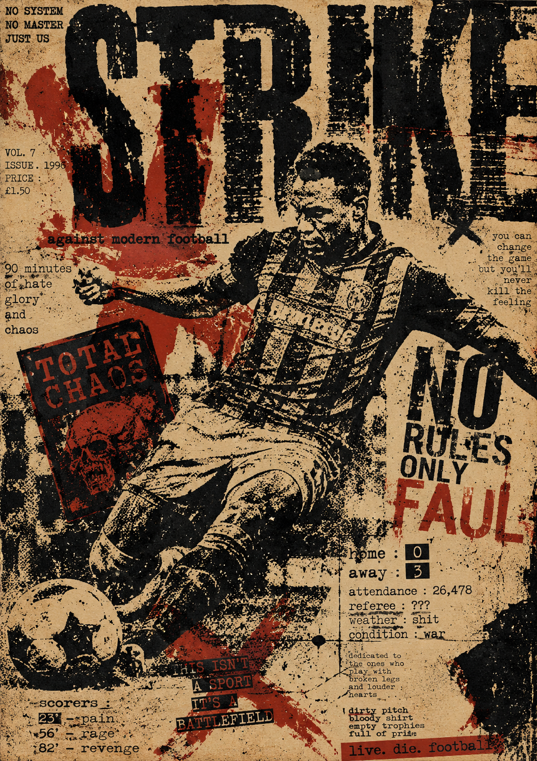 1990s Grunge Soccer Poster