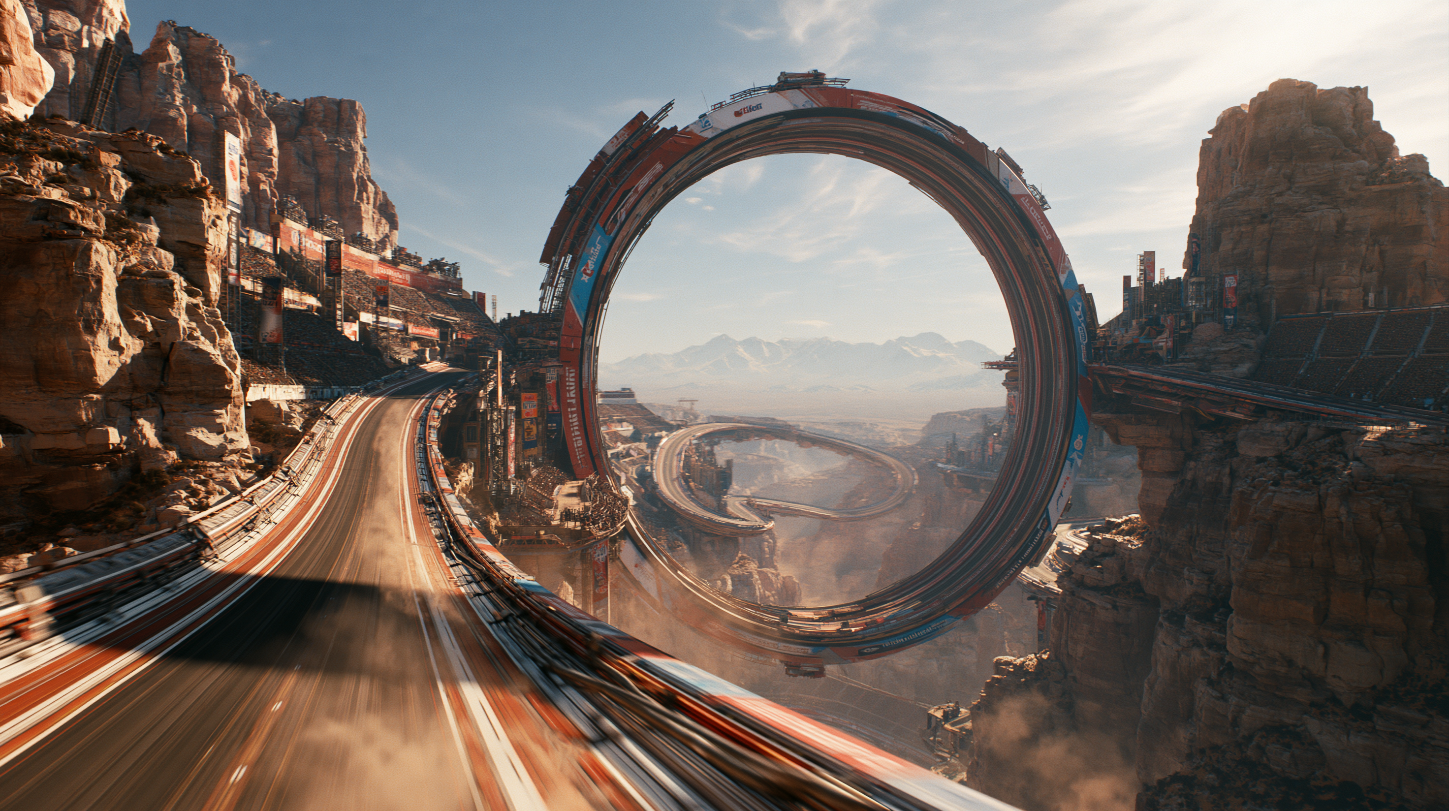 Gravity-Defying Canyon Race Circuit
