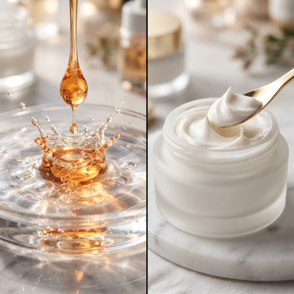 Amber Serum and White Cream Macro