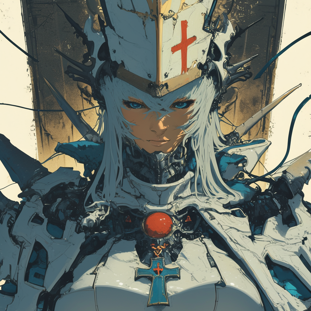 Silver-Haired Gothic Paladin