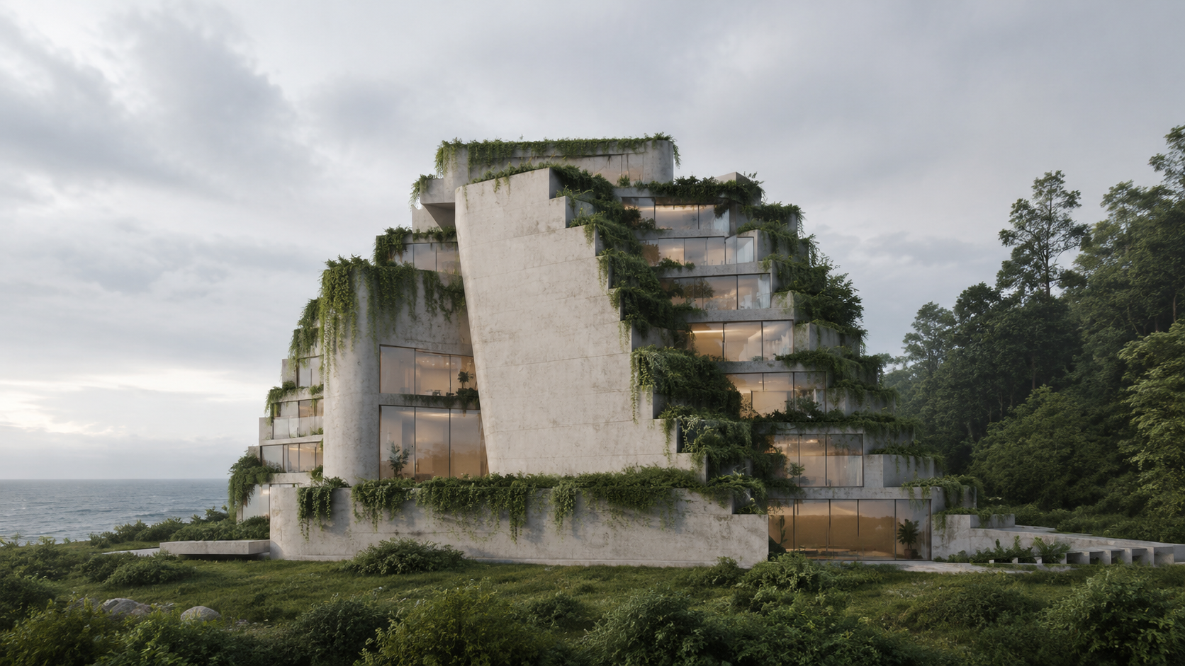 Photoreal Coastal Modern Architecture