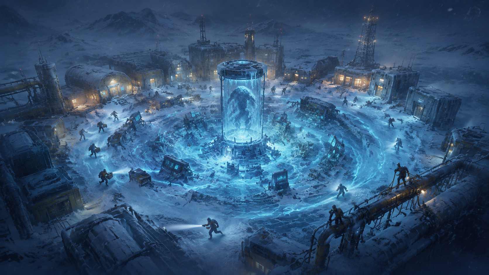 Frozen Research Lab and the Blue Vortex