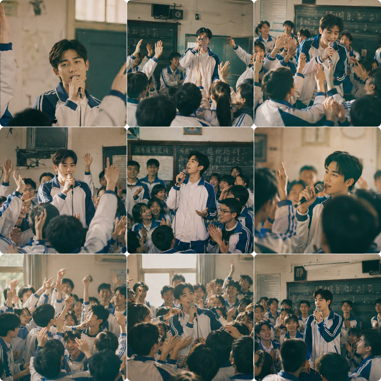 1990s Chinese Classroom Concert Storyboard
