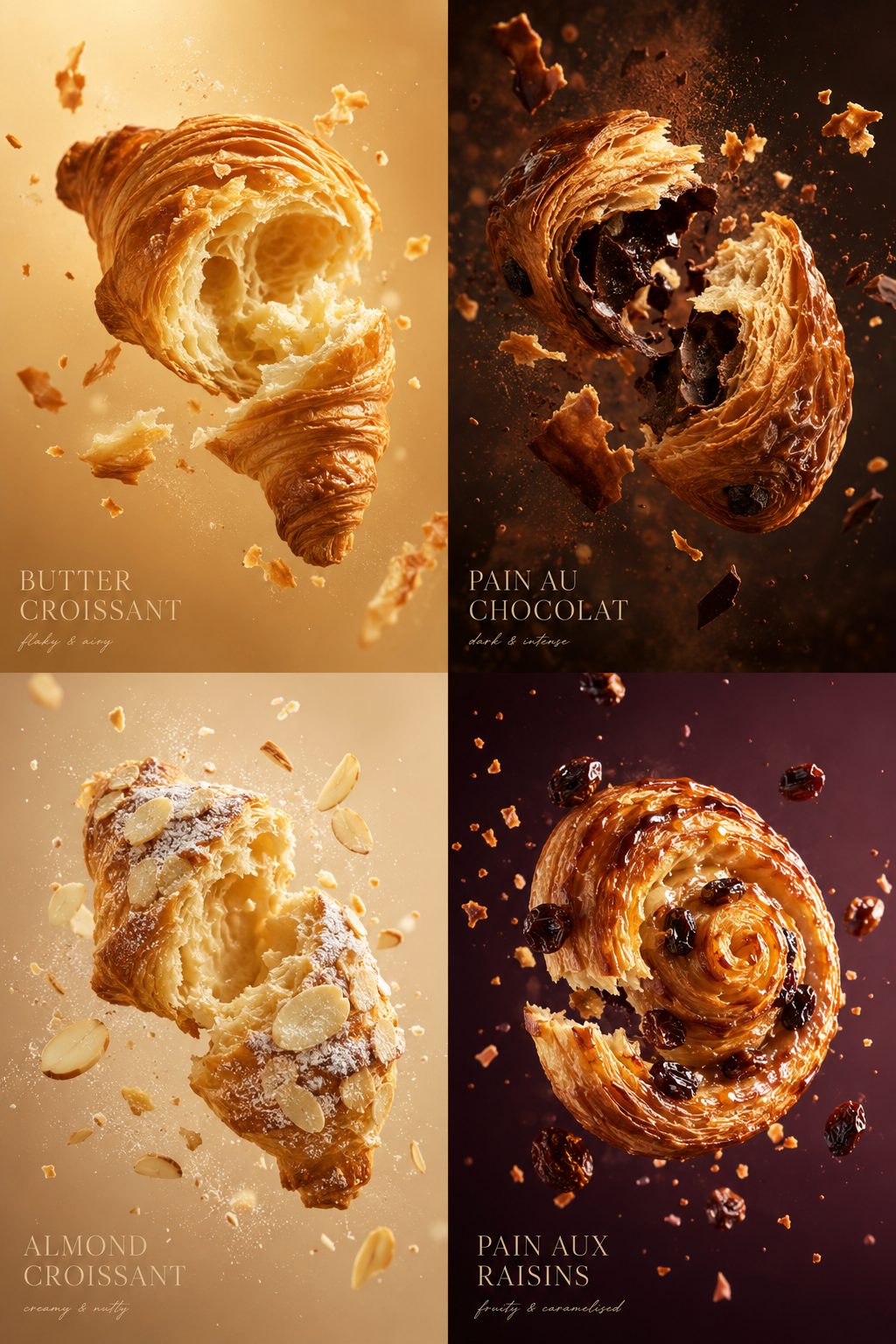 Four Floating Viennoiseries Luxury Campaign