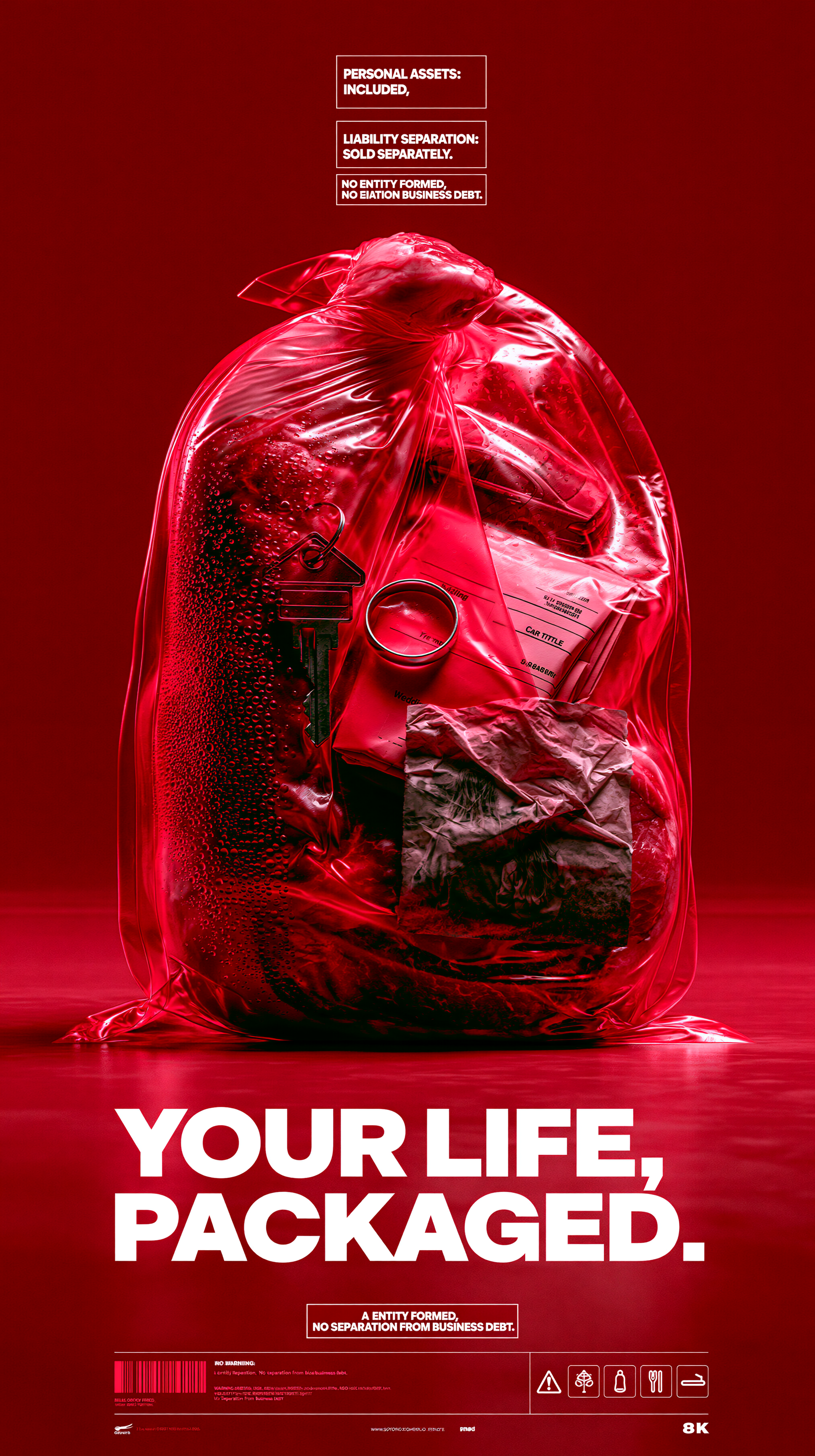 Family Assets Vacuum-Packed in Red