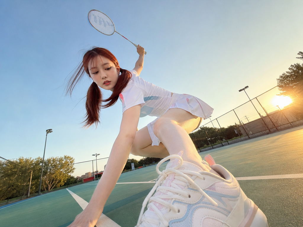 Sauvetage au badminton en contre-plongée