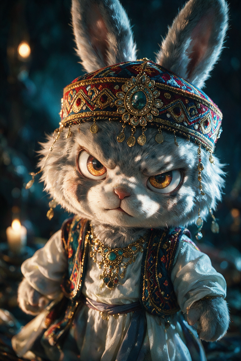 Mystic Rabbit Demon in Ethnic Costume