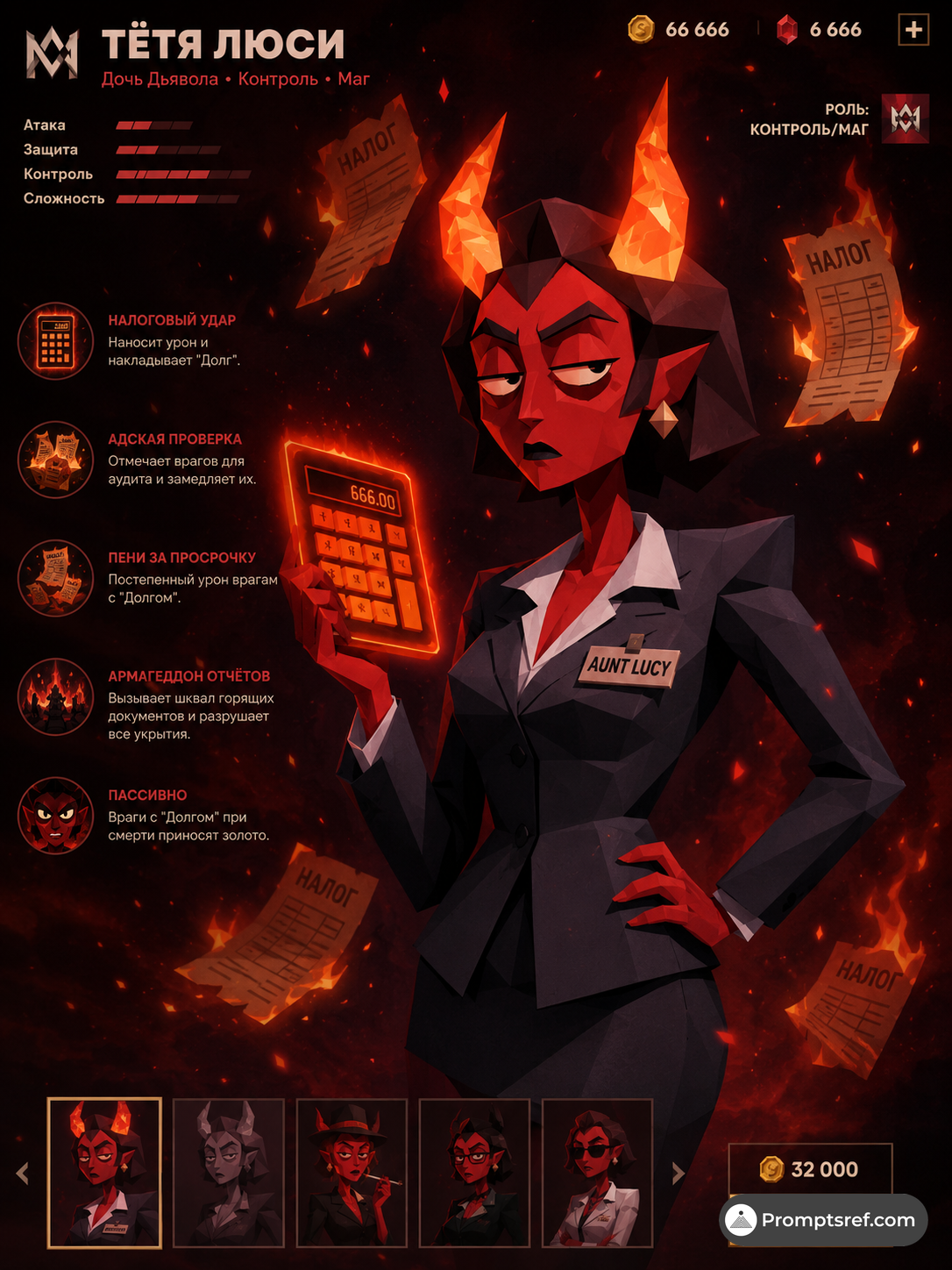 Aunt Lucy, Demon Tax Accountant