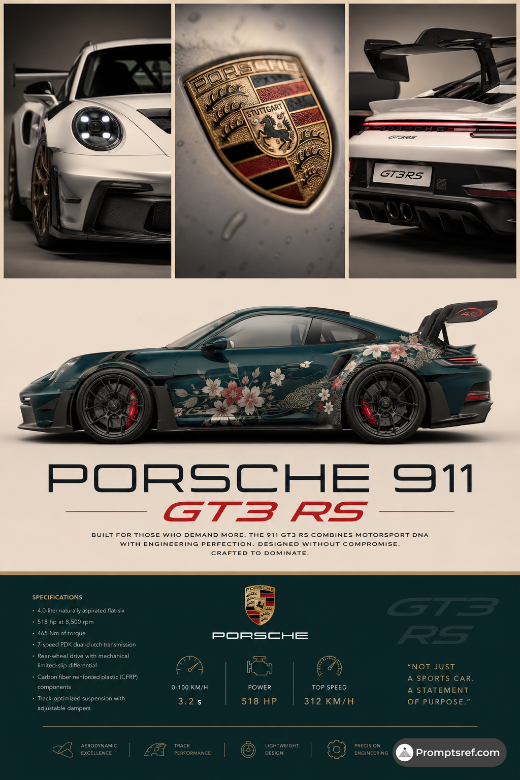 保时捷911 GT3 RS奢华编辑海报