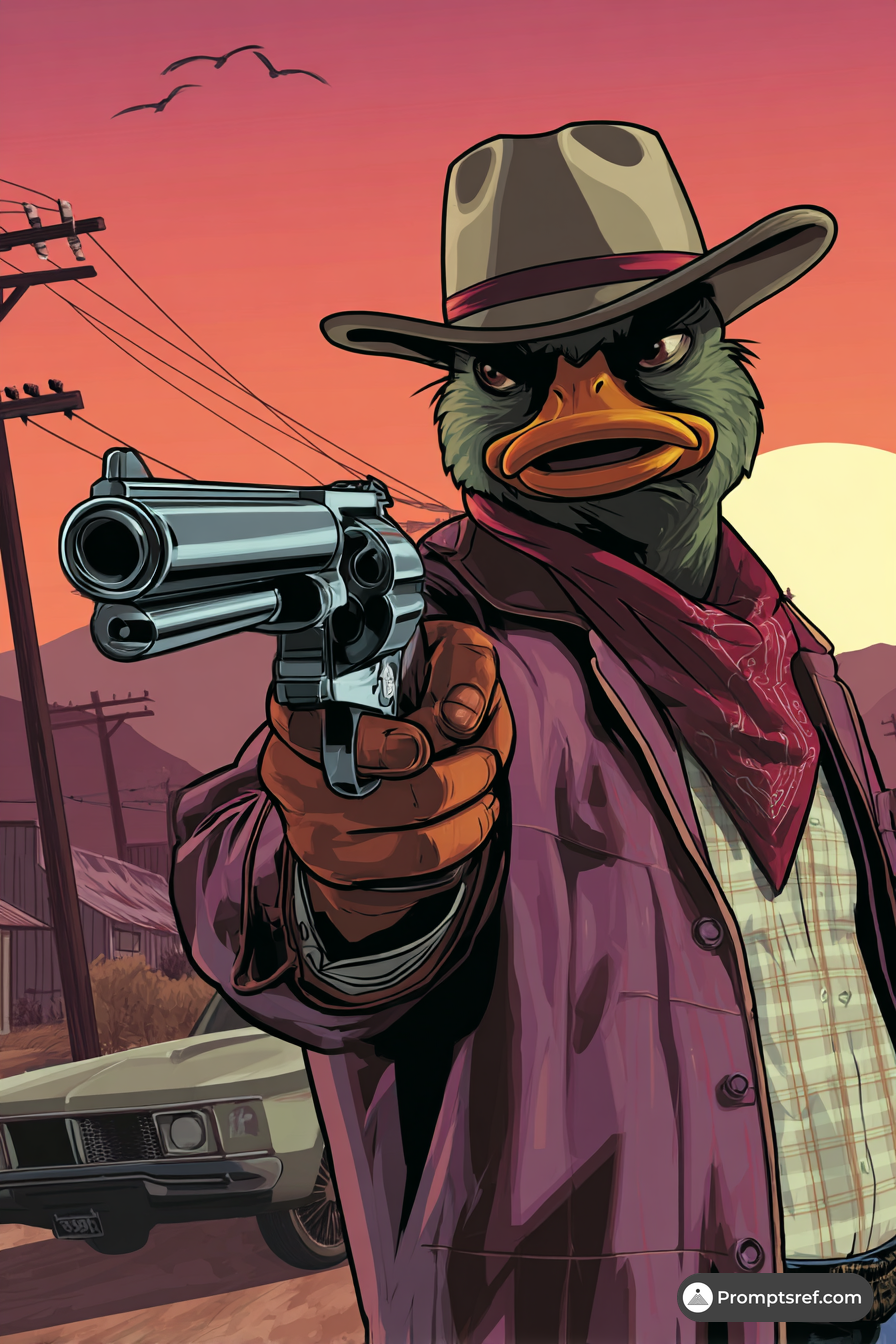 Old West Bandit Duck
