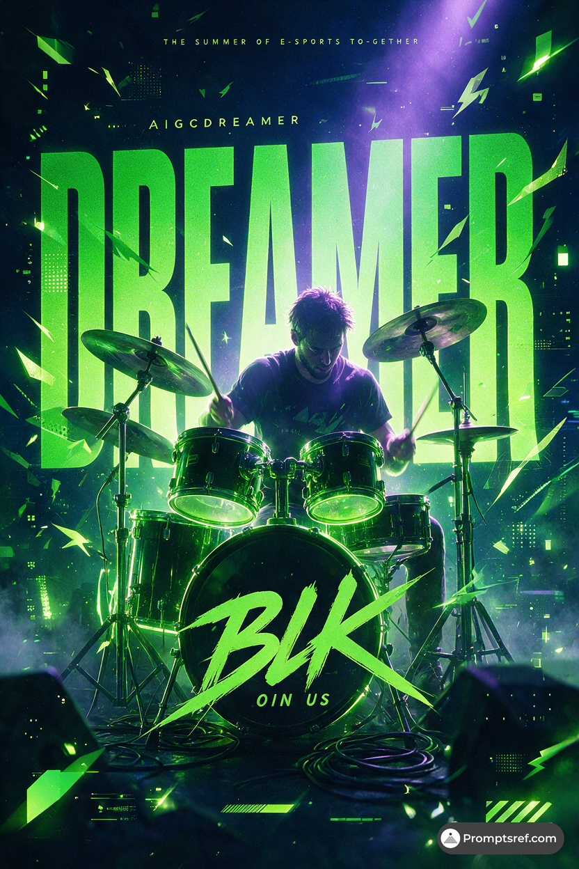 Berserker Drummer Dreamer Poster