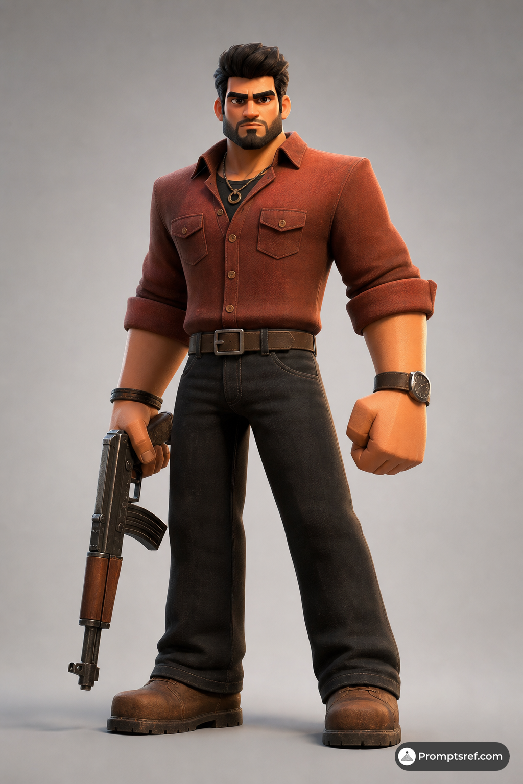 Blocky 3D Animated Character Transformation