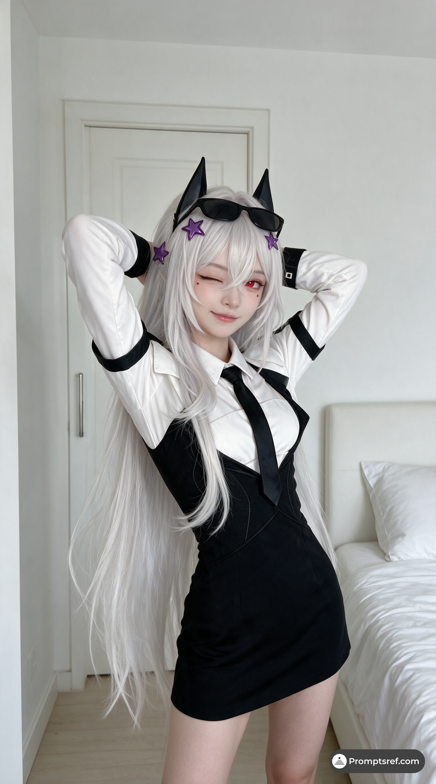 Accurate Bedroom Cosplay Snapshot