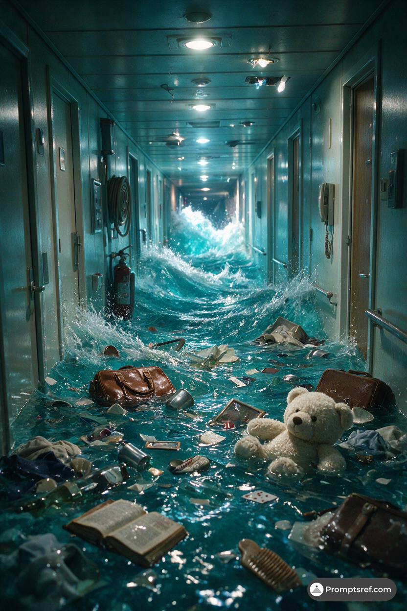 Flooded Cruise Ship Corridor