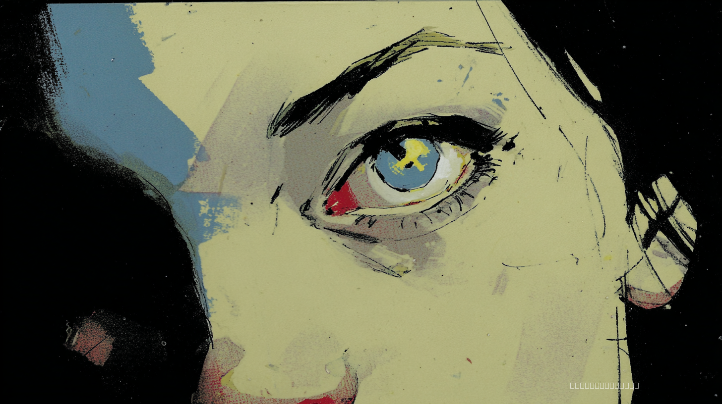 Riso-Noir Eye Close-Up