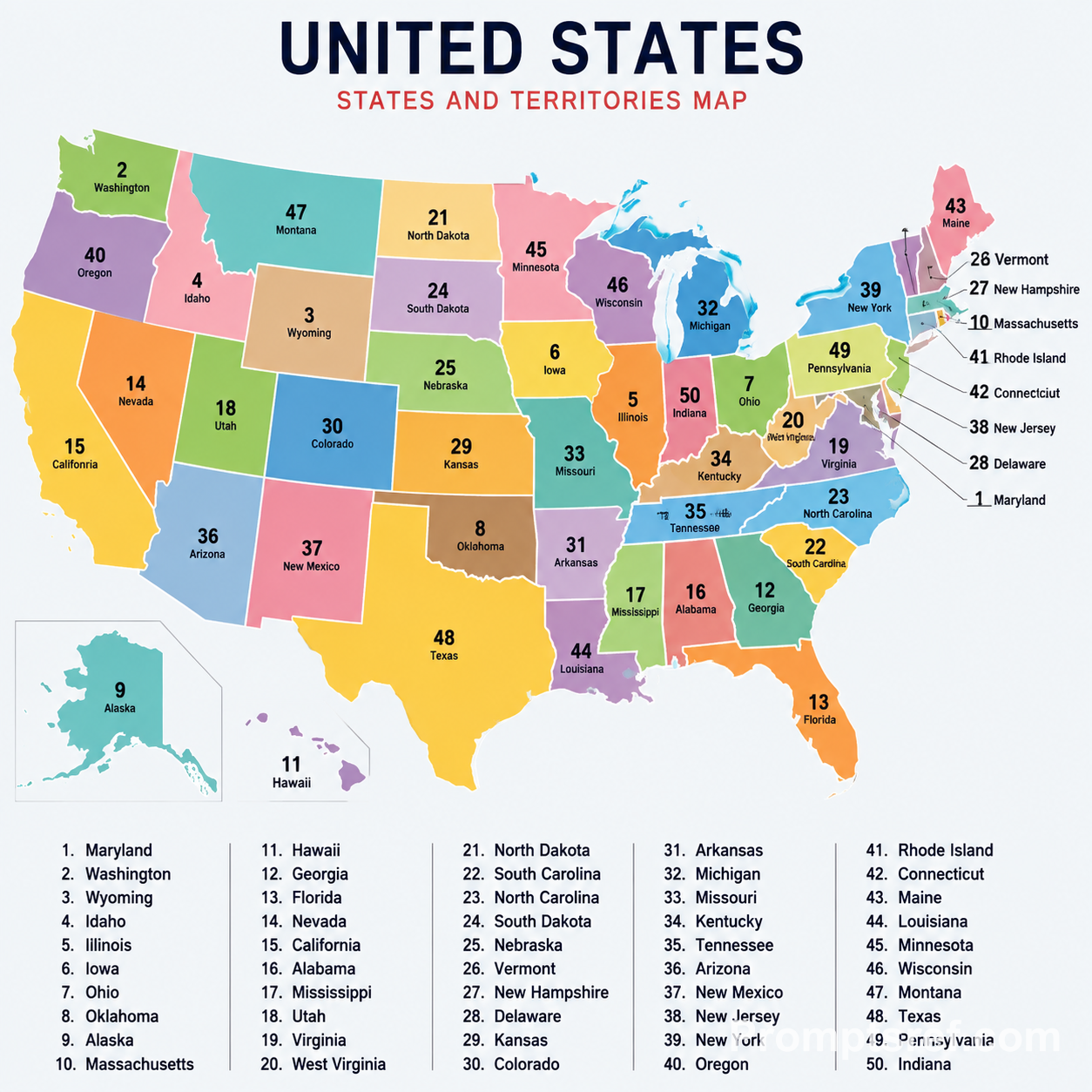 United States Learning Chart