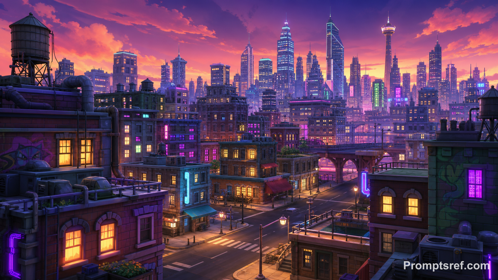 Empty Sprunki City Background