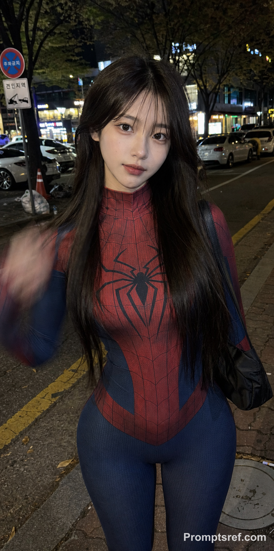 City Sidewalk Night Smartphone Portrait
