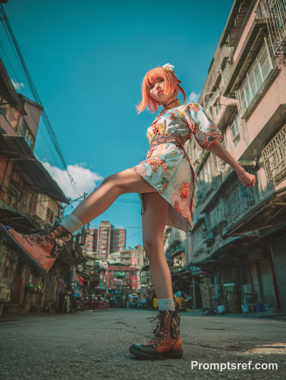 Mihoyo Cosplayer's High Kick