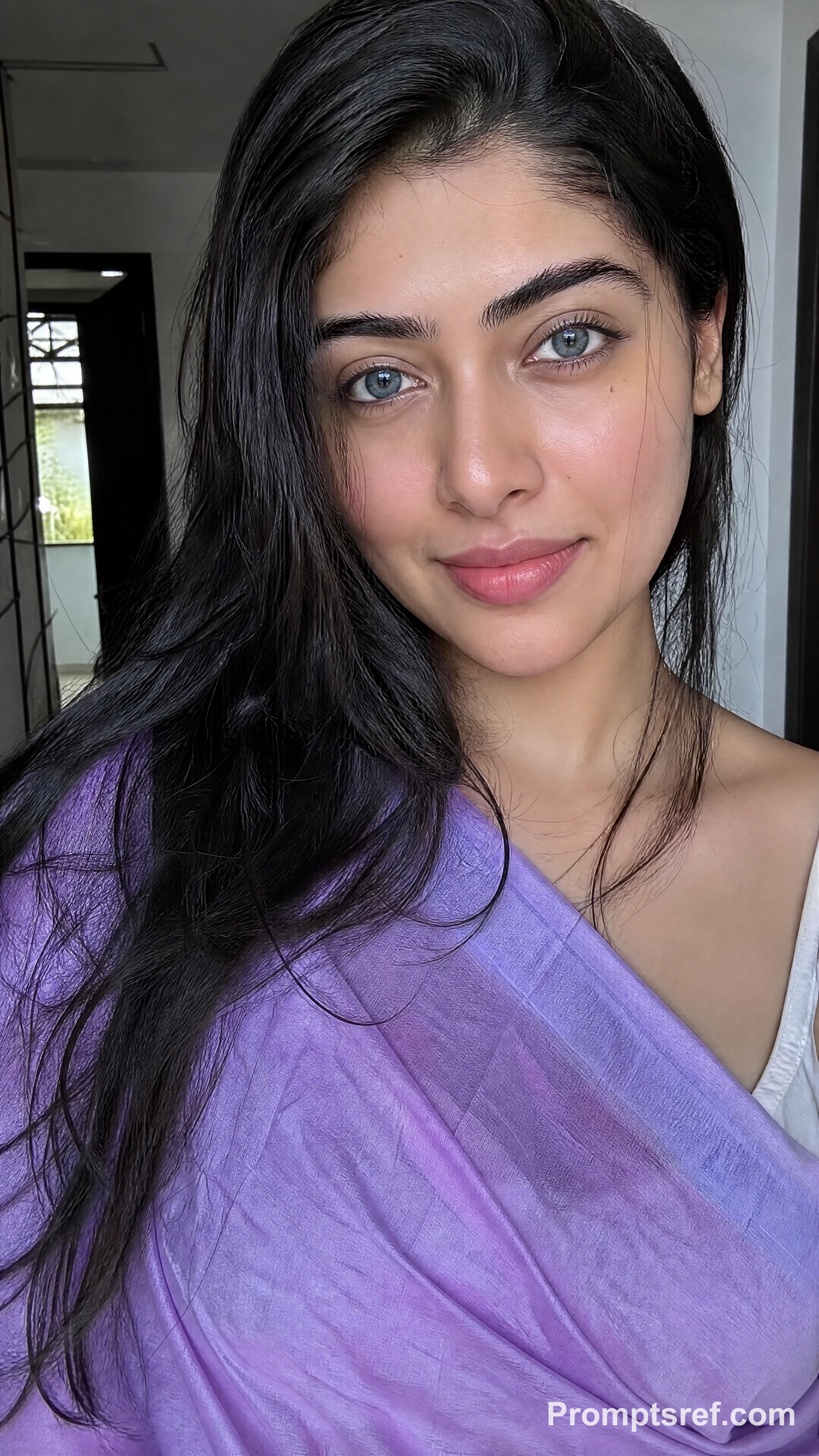 Sapphire-Eyed South Asian Portrait