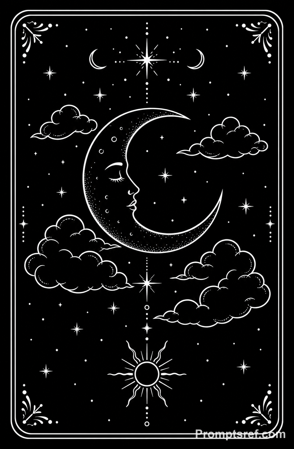 White Lines on Black Design