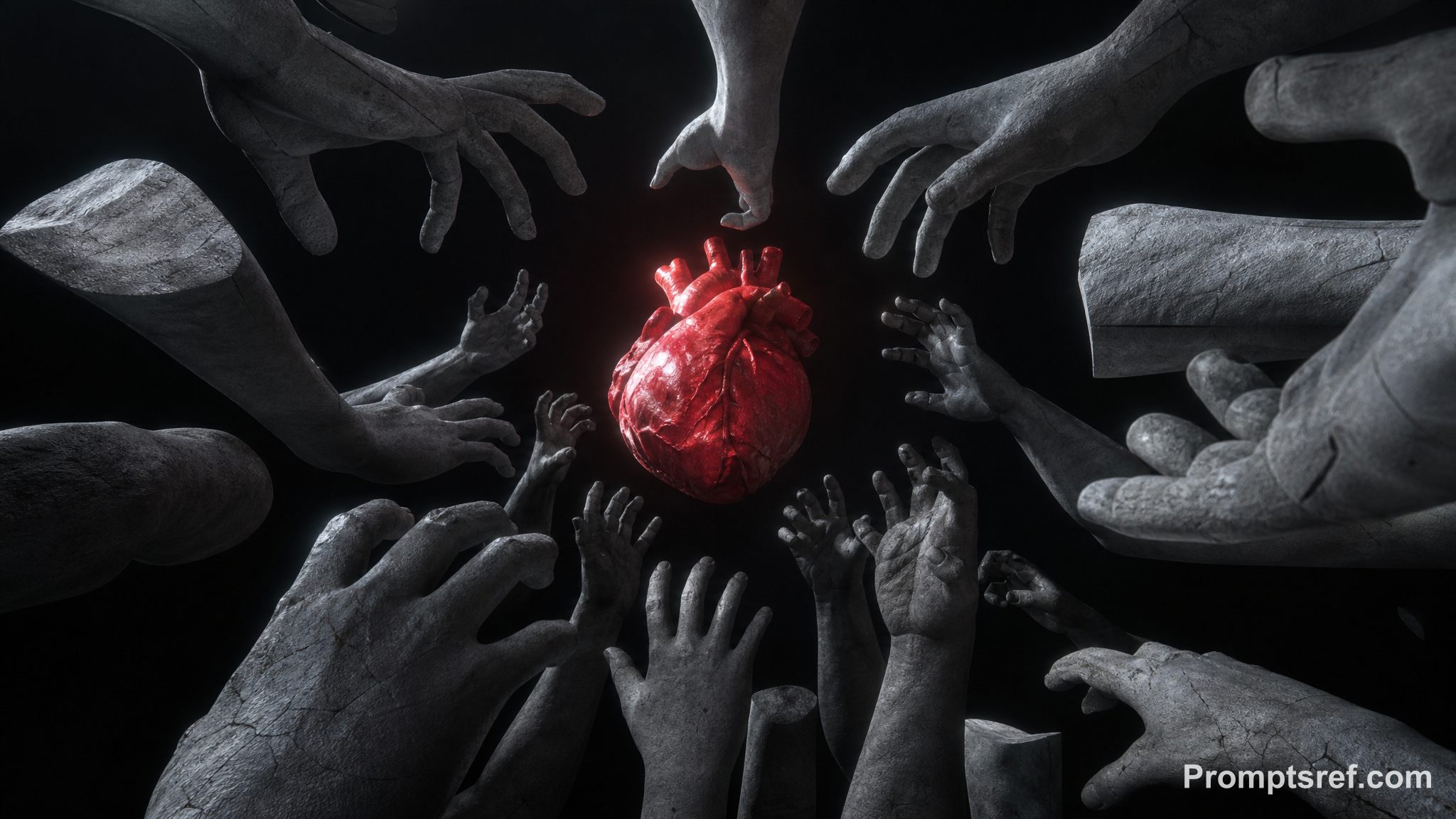 Living Heart Among Stone Hands